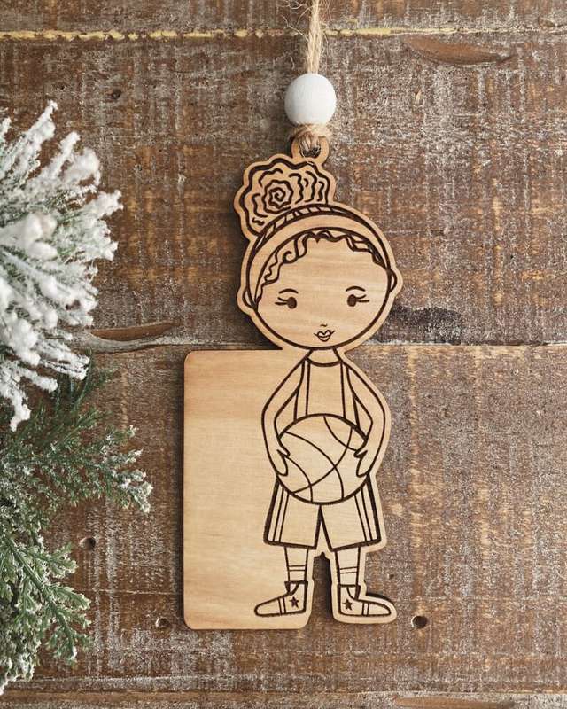Digital download Basketball girl svg ornament file for Glowforge and laser cutters - SVG FILE ONLY